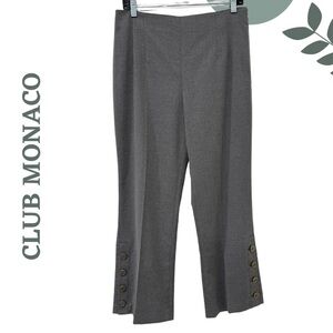 Club Monaco Grey Cropped Trousers with Button Detail – Size 8